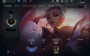 Conta de lol otima para smurf com 71% de WR diamante 2
