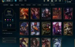 Conta de lol otima para smurf com 71% de WR diamante 2