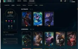 680 skins nunca jogado uma ranked