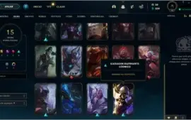 Conta de lol com varias skins e bom mmr prata