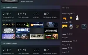 Conta Steam Pessoal 2.300 Jogos 8 Anos Lvl 122 Sem Vac