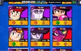 CONTA BRAWL STARS 42 STAR POWERS 8 ACESSORIOS 23 SKINS 17K