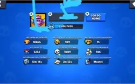 CONTA BRAWL STARS 42 STAR POWERS 8 ACESSORIOS 23 SKINS 17K
