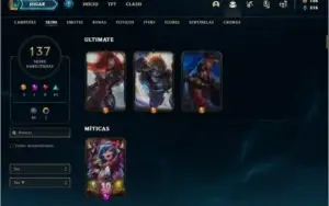Conta prata 4 com TODOS os champs e 137 skins