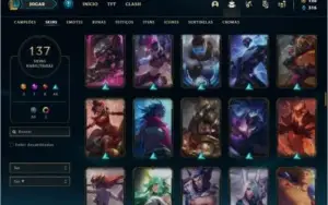 Conta prata 4 com TODOS os champs e 137 skins