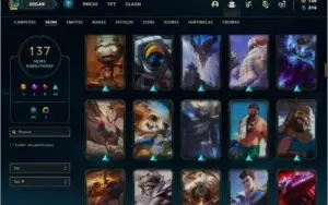 Conta prata 4 com TODOS os champs e 137 skins