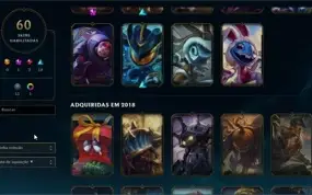 Conta LOL C/ várias skins, Campeões & Um pouco de RP.