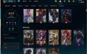conta lol gold 469 skins