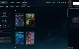 Conta league of legends Borda Ouro Honra 5 Level 41 63 champ