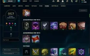 Conta Platina 1 com 150 Champs e 205 Skins + 30 Cromas
