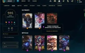 Conta Platina 1 com 150 Champs e 205 Skins + 30 Cromas