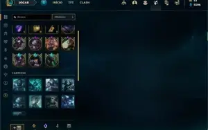 Conta Platina 1 com 150 Champs e 205 Skins + 30 Cromas
