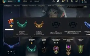 Conta Platina 1 com 150 Champs e 205 Skins + 30 Cromas