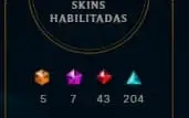 CONTA COM 682 SKINS LOL