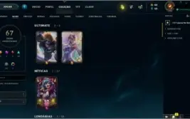 Conta LoL, Ouro 3 Flex, 70 skins