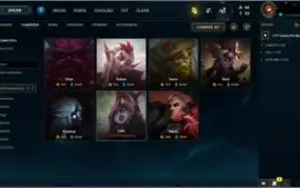 Conta LoL, Ouro 3 Flex, 70 skins