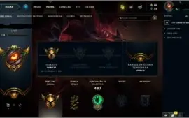 Conta LoL, Ouro 3 Flex, 70 skins