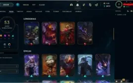CONTA LOL 50+ SKINS PLATINA 1