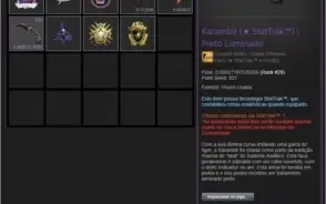 Karambit (StatTrak) Preto Laminado (Pouco Usada)