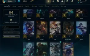 Prata 1 com 25 Champs e 3 Skins +6 Fragmentos de skins