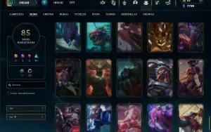 Bronze 1 com 90 Champs e 85 Skins