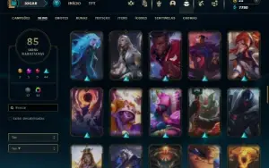 Bronze 1 com 90 Champs e 85 Skins
