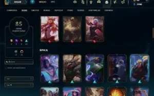 Bronze 1 com 90 Champs e 85 Skins