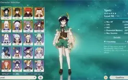 Zhongli + Shogun + Klee + Venti + Kokomi + Tumulo
