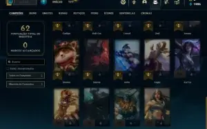 Conta Mestre com 35 Champs e 37 PDL ( 66% de Win Rate )