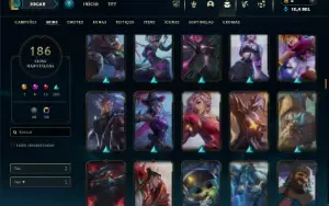 Ouro 4 com TODOS os champs e 186 Skins + 4 Prestigios
