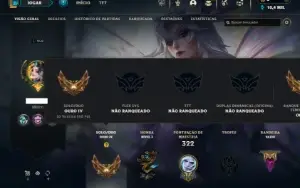 Ouro 4 com TODOS os champs e 186 Skins + 4 Prestigios