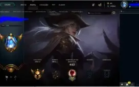 Conta de LOL com todos os campeões, com 95 skins.