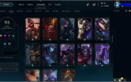 Conta de LOL com todos os campeões, com 95 skins.