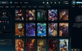 Conta de lol com mais de 500 reais gastos,87 skins e +