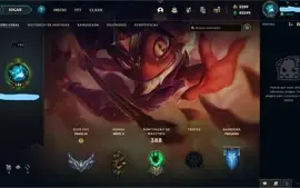 Conta de lol com mais de 500 reais gastos,87 skins e +