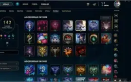 Conta LoL - Diamante III, Mestre 3x3, Todos Champs, 68 skins