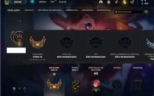 Conta ouro 4 com 28 Champs e 9 Skins + 1 Fragmento