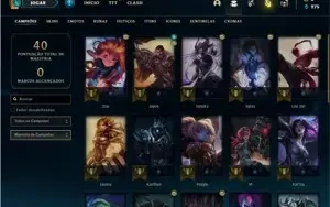 Conta ouro 4 com 28 Champs e 9 Skins + 1 Fragmento