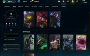 Conta ouro 4 com 28 Champs e 9 Skins + 1 Fragmento