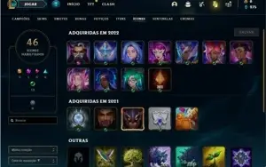 Conta ouro 4 com 28 Champs e 9 Skins + 1 Fragmento
