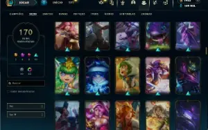 Esmeralda 4 com TODOS os champs e 170 Skins + 1.1kk de Zoe