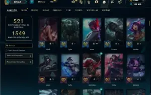 Esmeralda 4 com TODOS os champs e 170 Skins + 1.1kk de Zoe