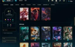 Conta Platina 2 com 55 Champs e 41 Skins + 2 Miticas