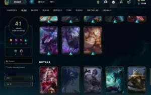 Conta Platina 2 com 55 Champs e 41 Skins + 2 Miticas