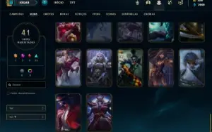 Conta Platina 2 com 55 Champs e 41 Skins + 2 Miticas