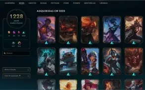 Conta no League of Legends 1228 skins - PLAT 4