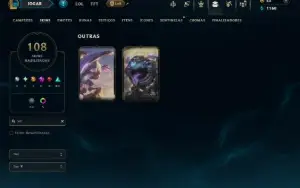 Bronze 1 com TODOS os Champs e 108 Skins ( JG / TOP / SUP )