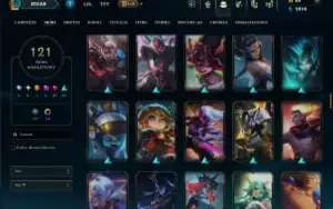 Bronze 2 com TODOS os Champs e 120 Skins ( ADC / SUP ) +RP