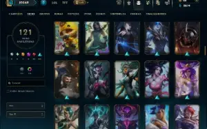 Bronze 2 com TODOS os Champs e 120 Skins ( ADC / SUP ) +RP