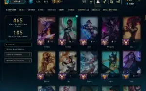 Bronze 2 com TODOS os Champs e 120 Skins ( ADC / SUP ) +RP